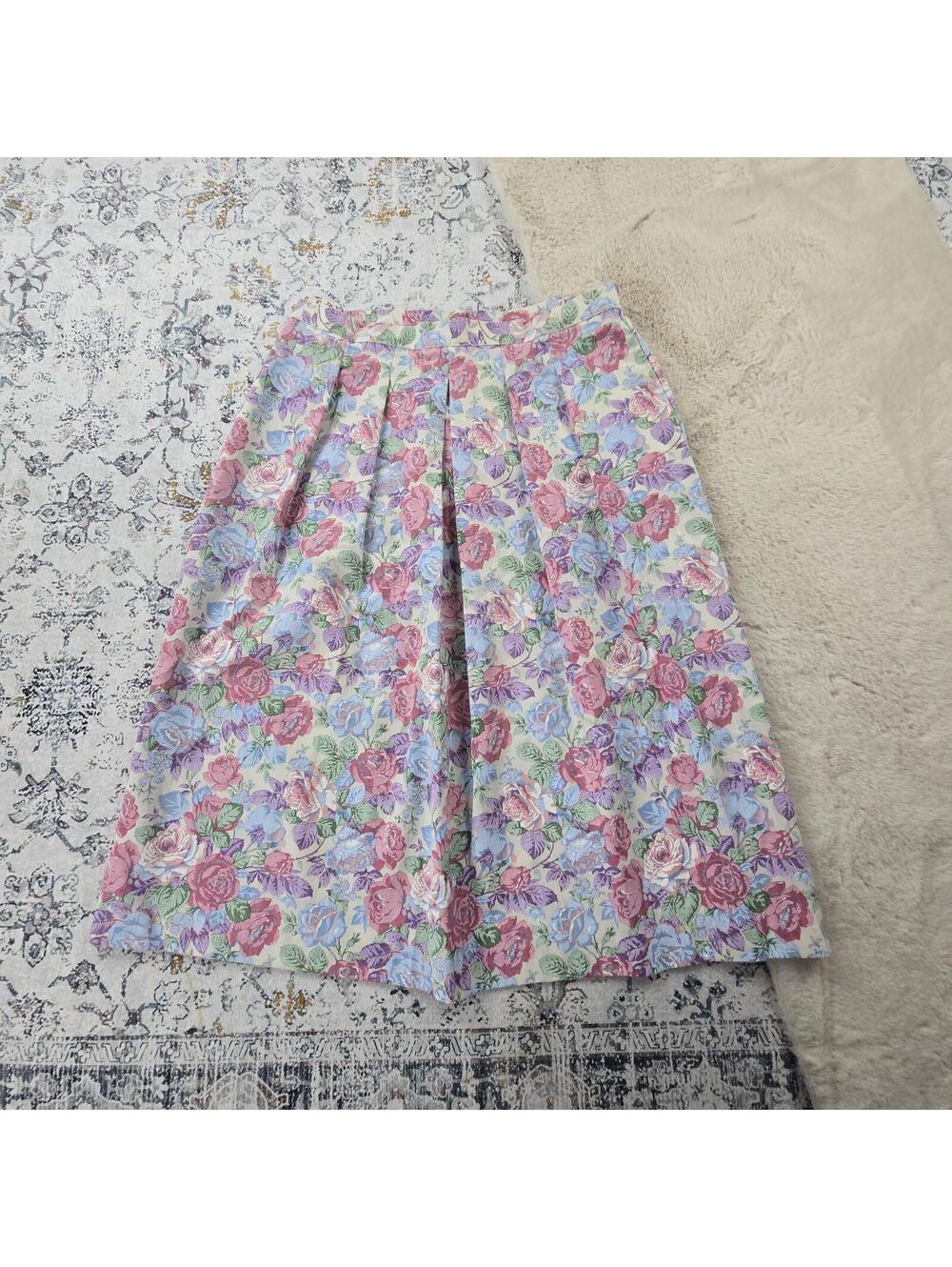 Classic Expressions Floral Vintage Skirt Women Union Made in USA Plus Size 20W - Picture 1 of 7